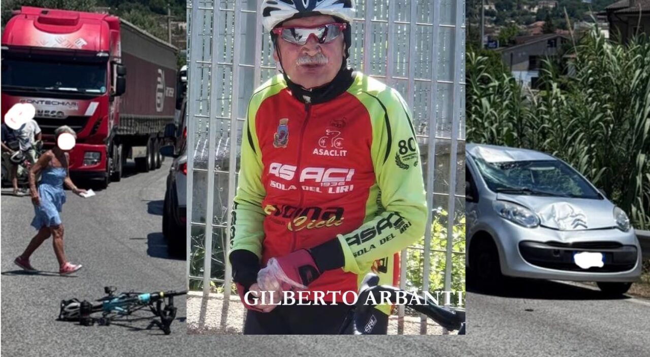 Gilberto Arbanti muore in scontro auto con bici a Castelliri