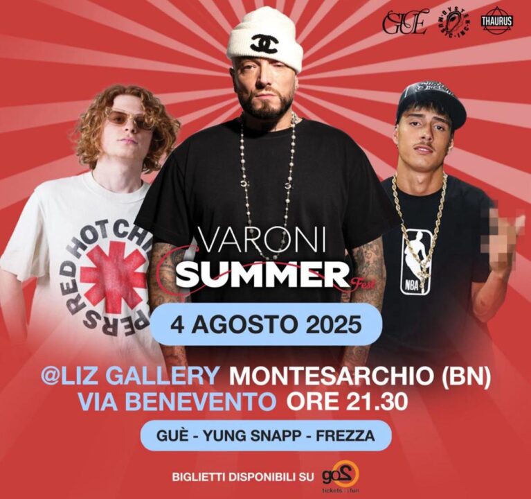 Sannio: Montesarchio accende l’estate. Guè Pequeno, Frezza e Yung Snapp live il 4 agosto