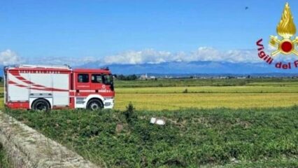 Vercellese: precipita ultraleggero, un morto