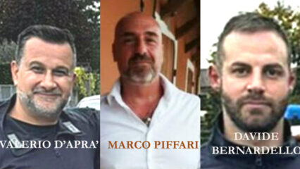 Castel D'Azzano: tre carabinieri in divisa coperti con un lenzuolo