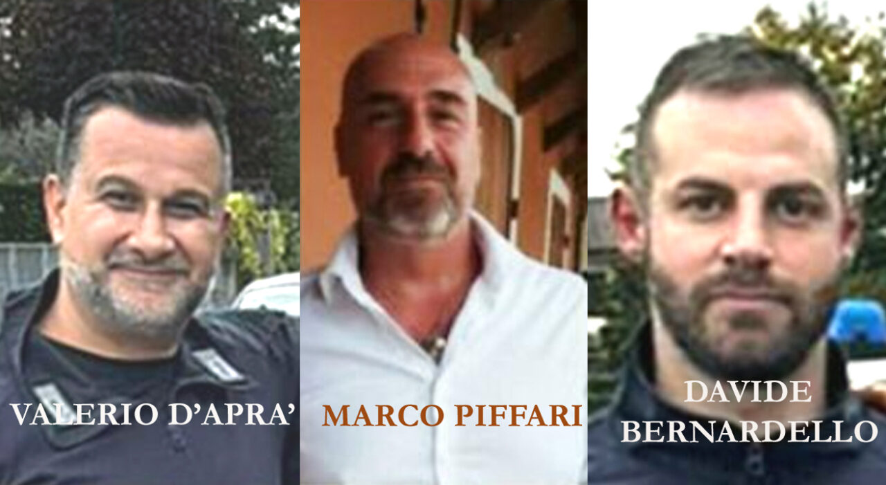 Castel D’Azzano: tre carabinieri in divisa coperti con un lenzuolo