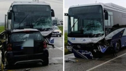 Vigasio: frontale fra Smart e autobus. Un morto