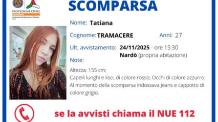 Tatiana Tramacere, 27 anni, scomparsa da Nardò