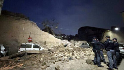 Napoli: crolla muro di cinta, auto sepolte sotto le macerie