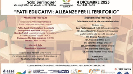Scuola: Patti educativi e territorio. Tavolo Interassociativo ne discute a Roma