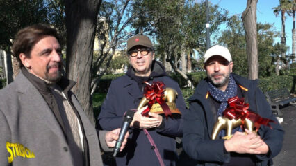 Striscia la Notizia: Tapiro d'Oro a Checco Zalone e Lorella Cuccarini inviata