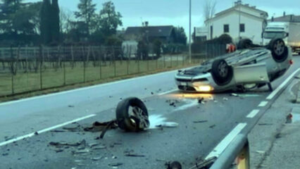 Vidor: spaventoso scontro fra due auto