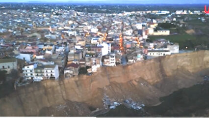 Niscemi: la frana continua a scivolare. Nuovi crolli