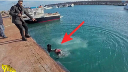 Striscia la Notizia: cameramen fatto cadere in mare