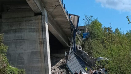 Superstrada del Liri: Tir precipita dal ponte, un morto