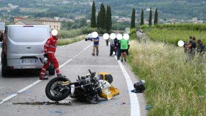 Caprino Veronese: muore Elia Sarzi Braga nello scontro moto-furgone