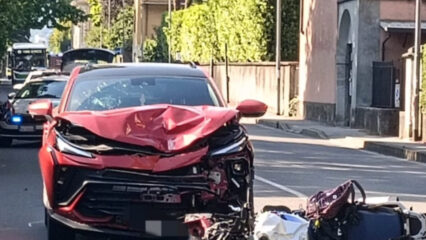 Lecco: scontro frontale moto-auto a Maggianico, muore centauro 50enne