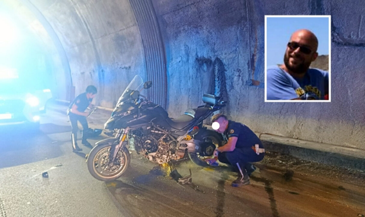 Scontro moto-auto, muore il frontaliere Fabio Posa nella galleria tra Arcisate e Induno Olona