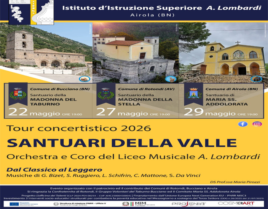 “Santuari della Valle”: il Tour concertistico 2026