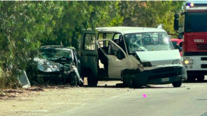 Manduria-Francavilla: auto contro furgone, sei feriti di cui due in codice rosso