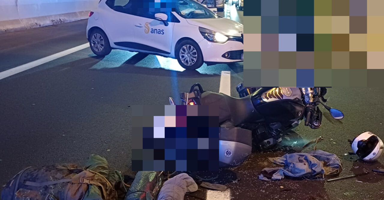 Autostrada A2:  scontro tra Campotenese e Mormanno, muore centauro 80enne romano