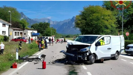 Scontro tra moto e furgoncino a Santa Giustina, muore a 40 anni il motociclista Daniele Sanapo