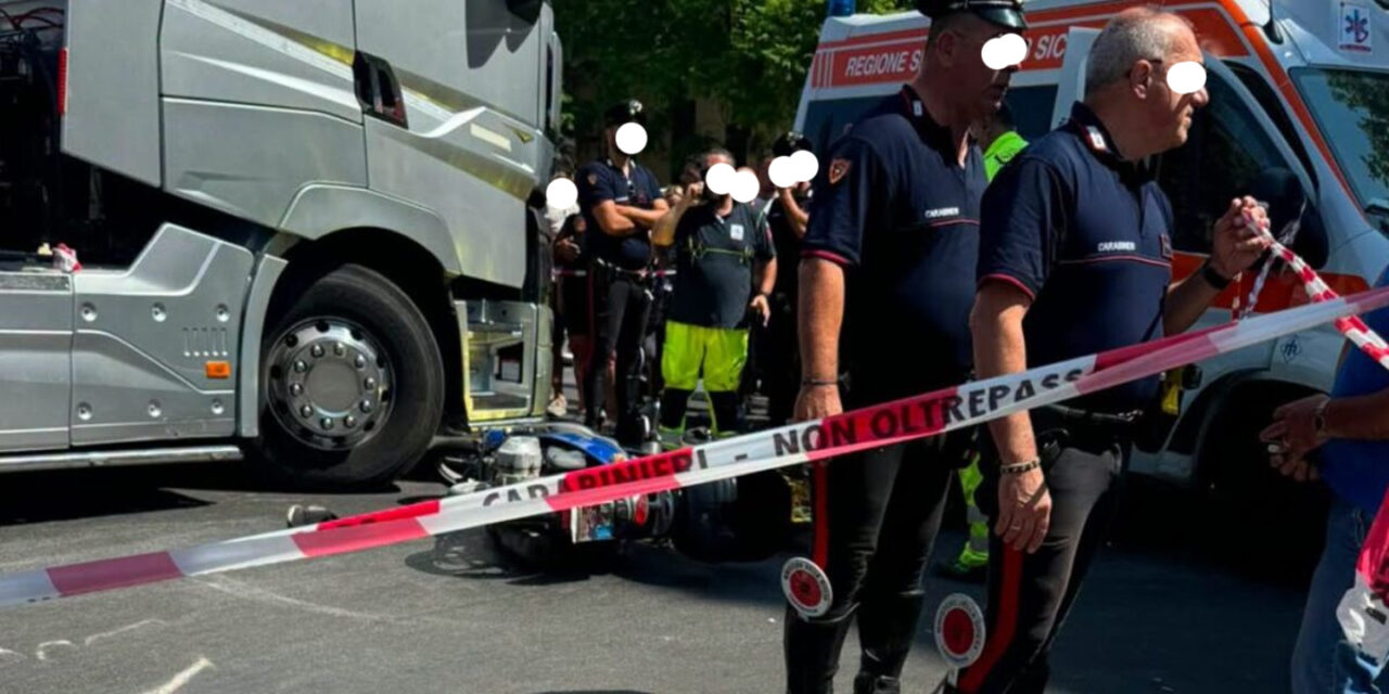 Scontro fatale tra scooter e Tir a Palermo: muore il 28enne Salvatore Firemi