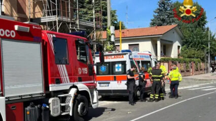 Caronno Pertusella, perde l'equilibrio sul ponteggio e cade nel vuoto: ferito operaio di 47 anni