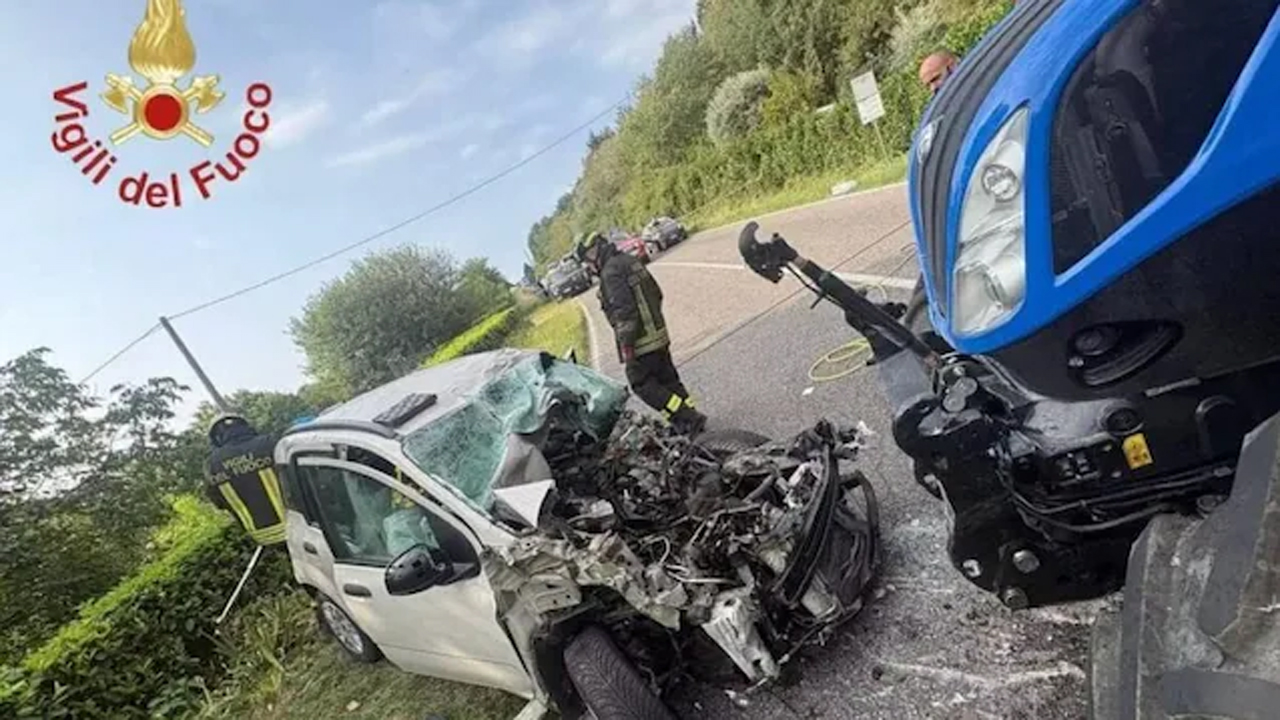 Ponte Lambro: frontale tra auto e trattore, muore sul colpo un 22enne