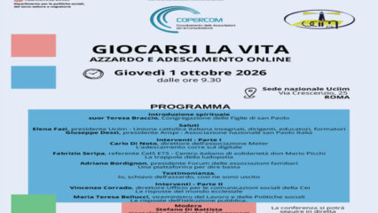 "Giocarsi la vita. Azzardo e adescamento online": a Roma il convegno UCIIM sulle insidie del digitale per i giovani