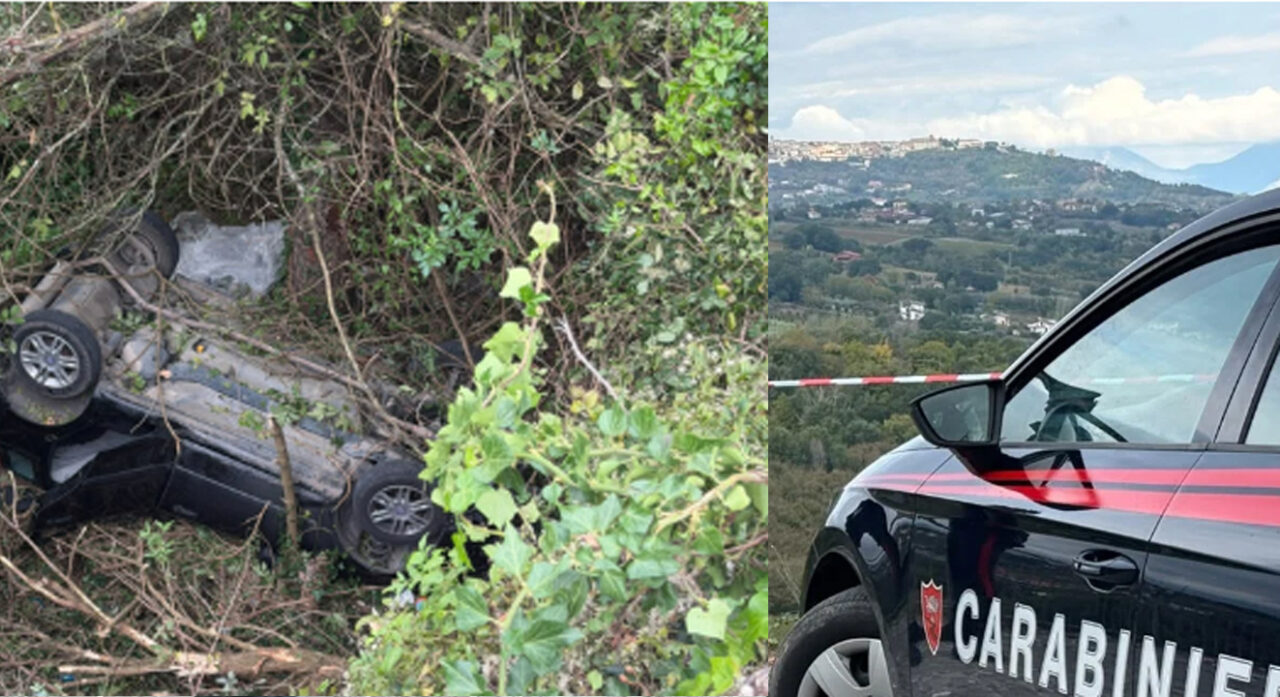 Irpinia: auto con 5 minorenni precipita dal belvedere di Montemiletto