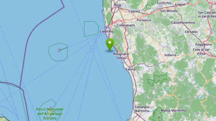 Scossa di terremoto M 3.3 sulla costa di Livorno: paura tra la popolazione ma nessun danno
