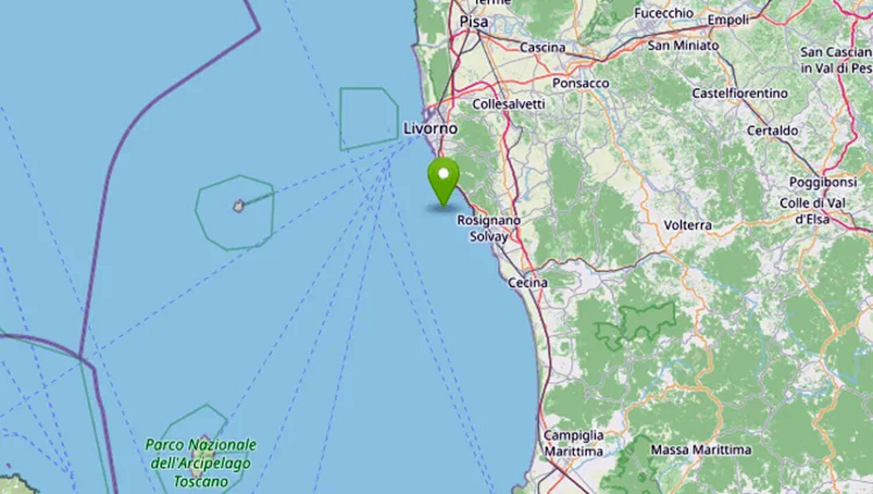 Scossa di terremoto M 3.3 sulla costa di Livorno: paura tra la popolazione ma nessun danno